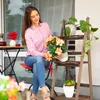 Relaxdays Blumentreppe, 4-stufig, Blumenleiter Holz, Produktbild-Vorschau 3