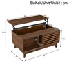 Table basse Merax réglable en hauteur avec porte à volet Voir les images du produit 8