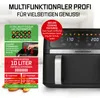 Gourmetmaxx Heißluftfritteuse Vario Doppelkammer 10l 2400W Anteprima dell’immagine prodotto 3