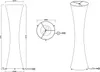 Technical drawings and a line drawing of a floor lamp. Produktbild-Vorschau