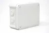 A white electrical junction box is shown against a white background. Produktbild-Vorschau