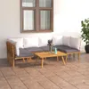 7-tlg. Garten-Lounge-Set mit Kissen Massivholz Akazie Produktbild-Vorschau 2
