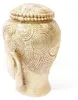 Buddha Kopf Statue Asian Skulptur aus Gold Dekofigur Höhe Produktbild-Vorschau 3