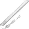 A white LED under-cabinet light with a power cord and plug. Produktbild-Vorschau