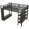 Lit mezzanine 140 x 200 cm avec armoire, éclairage LED et Voir les images du produit 8