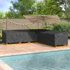Pokrowiec na meble Czarny 300 x 300 x 80 cm Tkanina Oxford Podgląd zdjęcia produktu 3