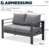 MEXO Loungesofa Gartenmöbel Set 2-Sitzer Gartensofa aus Produktbild-Vorschau 2