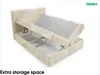 MEBLINI Boxspringbett mit Bettkasten - 200x220 - H4/Beige Produktbild-Vorschau 5