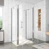 U-Duschkabine Pendeltür 80x80x80cm (Seitenwand:80cm) U-FORM Produktbild-Vorschau 3