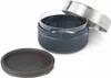 A disassembled lunch container with a black base, a clear inner container, and a silver lid resting on top. A separate dark gray lid is placed to the left. Anteprima dell’immagine prodotto