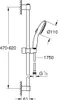 Grohe Brausestangenset Tempesta 110 27598_3, 600mm, 1 Stk. Produktbild-Vorschau 5