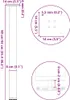 Diagrams showing the dimensions of table legs. Voir les images du produit