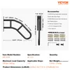 A diagram and accessories list for a handrail. Anteprima dell’immagine prodotto