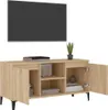 vidaXL Szafka pod TV z metalowymi nogami dąb sonoma Podgląd zdjęcia produktu 3