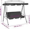 vidaXL Gartenschaukel mit Bettfunktion und Dach 198×120×205 Produktbild-Vorschau 5