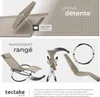 Bain de soleil Paulina ergonomique, pliable, 150 kg - beige Voir les images du produit 4