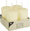 Papstar Stumpenkerzen Ivory elfenbein 50x80mm 4 Stück Produktbild-Vorschau 1