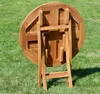 AS-S TEAK runder Klapptisch Gartentisch Holztisch Garten Produktbild-Vorschau 7