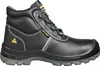 A black safety boot is shown against a white background. Produktbild-Vorschau