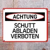 Schutt abladen verboten Warn- und Hinweisschild im modernen Produktbild-Vorschau 7