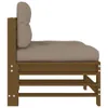 The Living Store Mittelsofa mit Kissen Honigbraun Produktbild-Vorschau 5