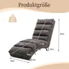 A diagram showing the dimensions of a chaise lounge. Produktbild-Vorschau