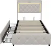 Letto imbottito Fortuna Lai 90x200cm con testiera e 2 Anteprima dell’immagine prodotto 7
