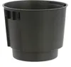 A black plastic pot insert with a stepped base, shown against a white background. Produktbild-Vorschau