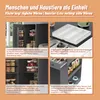 A collage of four images showcasing different features of a kitchen sideboard with a pet area. Anteprima dell’immagine prodotto