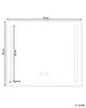 BELIANI Koupelnové zrcadlo transparentní 60 x 70 cm se Náhled obrázku produktu 3