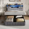 INONEFT Boxspringbett Polsterbett 140x200 mit LED und Produktbild-Vorschau 12