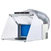 A white airbrush spray booth with LED lights and a flexible exhaust hose, set against a white background. Náhľad obrázku produktu