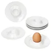 6er Set Tommy Eierbecher mit Ablage weiß Porzellan 6 Produktbild-Vorschau 1