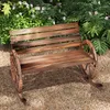 Outsunny Schaukelbank aus Holz, Gartenbank mit Armlehne, Produktbild-Vorschau 7