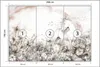 Muralo Selbstklebende Fototapete EINHORN Blumen Regenbogen Produktbild-Vorschau 2