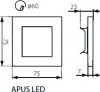Kanlux Apus WW LED Wandeinbauleuchte silber Produktbild-Vorschau 4