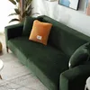 Bezug für Sofa, 3-Sitzer-Sofa, elastisch, flaschengrün Produktbild-Vorschau 3