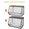 2 Stöckig Obstkorb Hängend,Etagere Obstkorb,Wand Stapelbar Produktbild-Vorschau 4