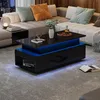 Salontafel, 96 x 45 x 40 cm, 100% spaanplaat, zwart, met Productafbeelding-voorbeeld 8