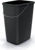 A black rectangular trash can with a silver handle is shown against a white background. Anteprima dell’immagine prodotto