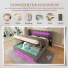 Polsterbett 180x200 cm mit LED, Bettkasten & USB – Samtbett Produktbild-Vorschau 4
