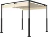 TRMLBE Pergola 3x3 m Garten Pavillon mit Beige Verschiebbar Produktbild-Vorschau 1