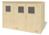 Abri de jardin en bois 4.86 m2 - 2.7x1.8 m - Couleur: Voir les images du produit 2
