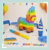 Relaxdays Pinata Esel, mit Stab & Maske, Partypinata Produktbild-Vorschau 2