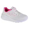 A white and pink Skechers sneaker for girls. Voir les images du produit