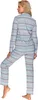 Merry Style Damen Schlafanzug MSTR2001 (Bunte Streifen-1C, Produktbild-Vorschau 2