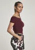 Urban Classics Ladies - Off Shoulder Rib Top red wine - M Produktbild-Vorschau 13
