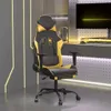Gaming-Stuhl mit Massage & Fußstütze Schwarz Golden Produktbild-Vorschau 2
