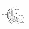 Nastavovací držák s reliéfem 40 x 28 x 22 mm bílý Náhled obrázku produktu 3