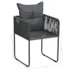 7-tlg. Garten-Essgruppe PVC Rattan Schwarz und Braun Produktbild-Vorschau 9
